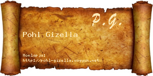 Pohl Gizella névjegykártya